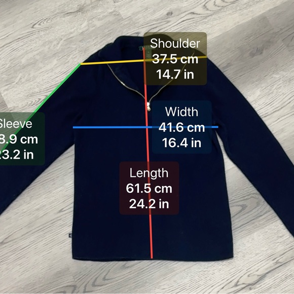 Vintage Lauren Ralph Lauren Quarter Zip Knit Sweater Navy Blue & Gold Women’s XL - Picture 7 of 7